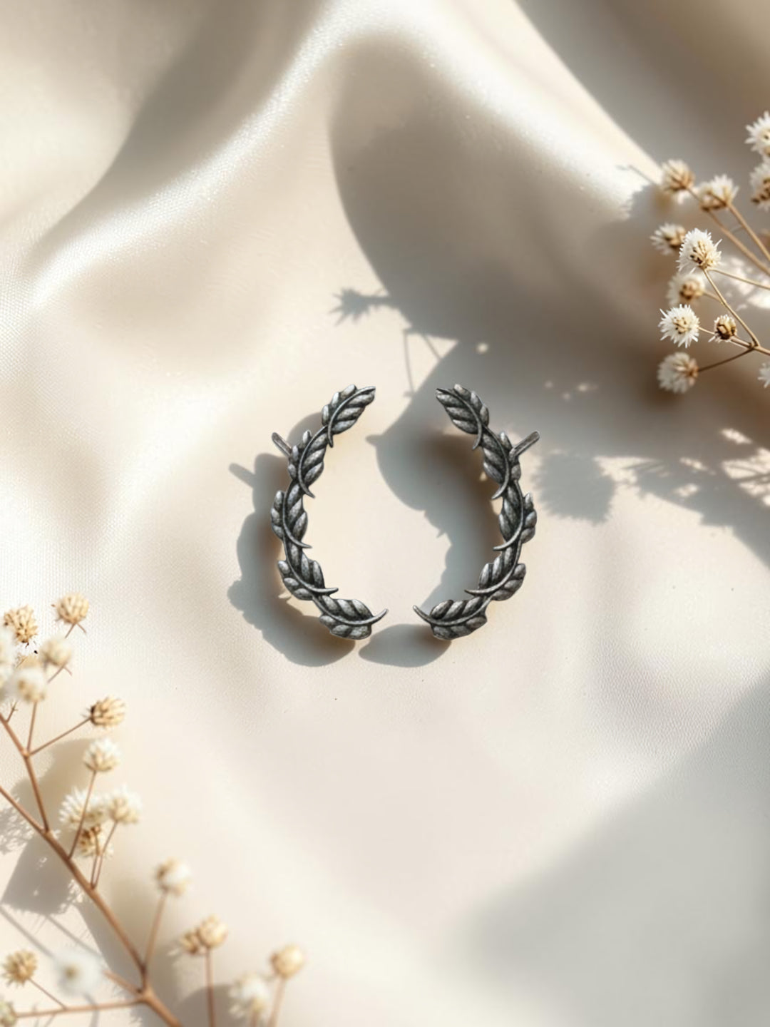 Silver Oxidised Brass Earring Brass Drops &amp; Danglers