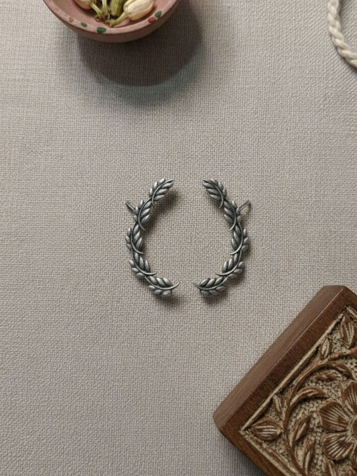 Silver Oxidised Brass Earring Brass Drops &amp; Danglers