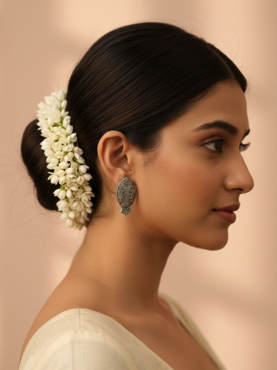 Silver Oxidised Peacock Design Jhumka Earrings &amp; Girls