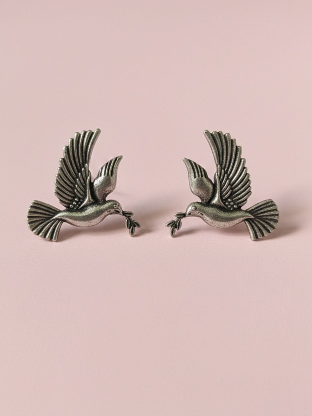 Silver Oxidised Brass Earring Brass Jhumki Earring, Drops &amp; Danglers