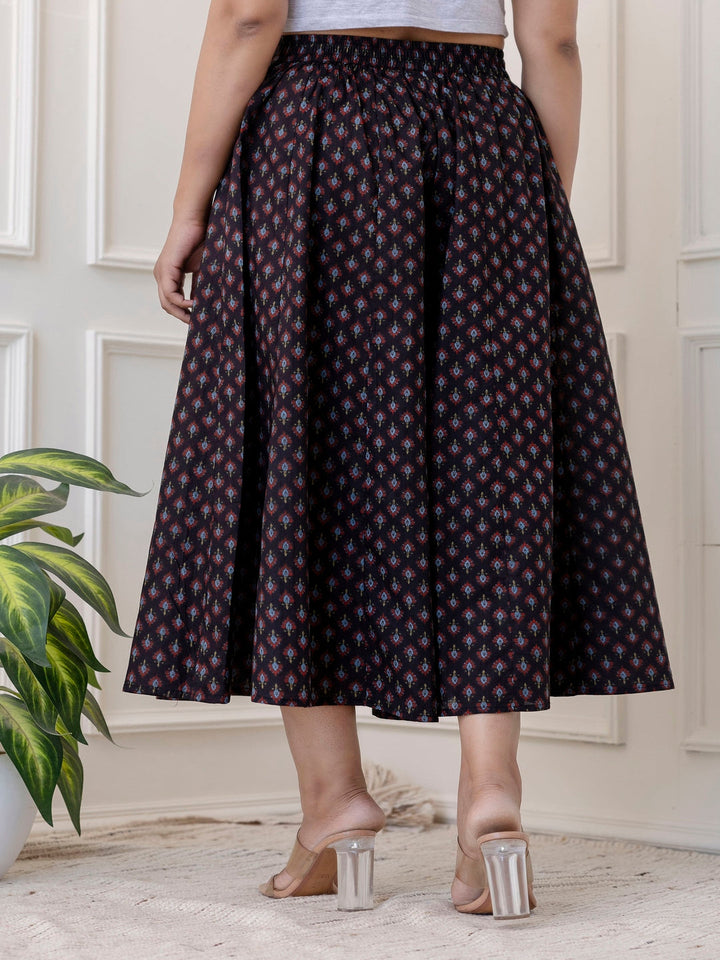 Cotton Calf Length Printed Flared Palazzo