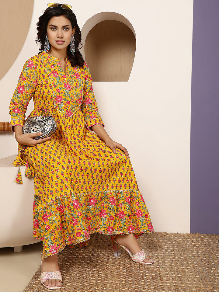 Gulmohar Jaipur mustard cotton printed ethnic wear – wholesale manufacturer &amp; exporter from India