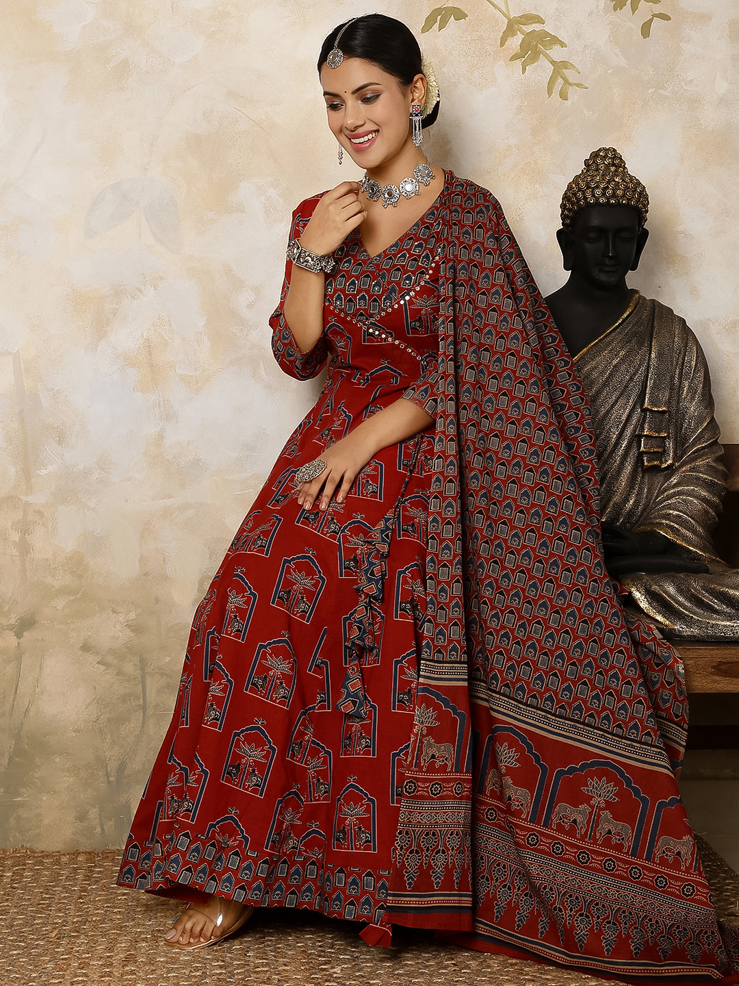 Gulmohar Jaipur black cotton printed kurta – wholesale supplier
