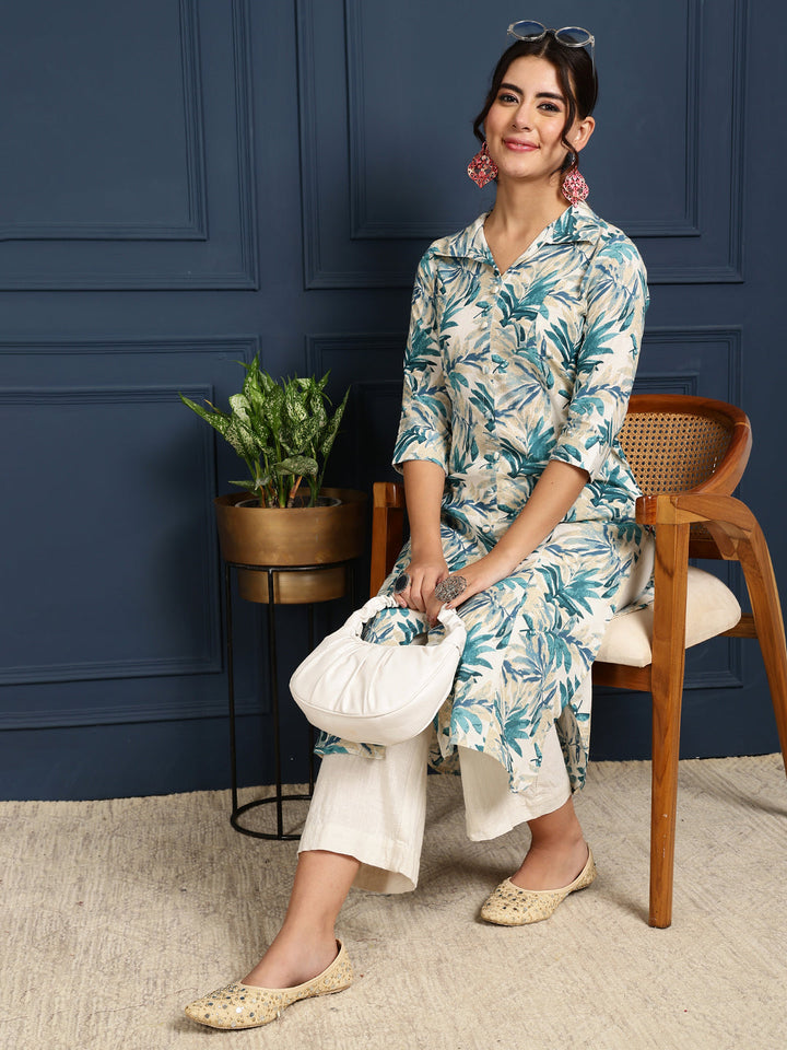 Gulmohar Jaipur green printed kurta – wholesale manufacturer &amp; exporter from India