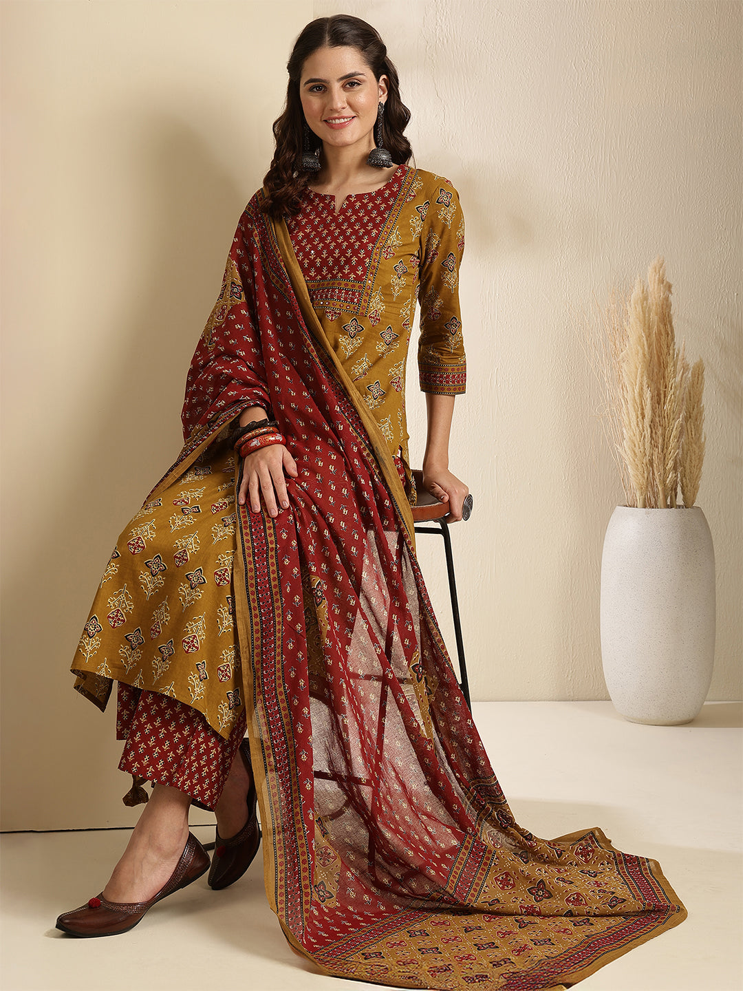 Gulmohar Jaipur mustrad cotton printed kurta – wholesale supplier