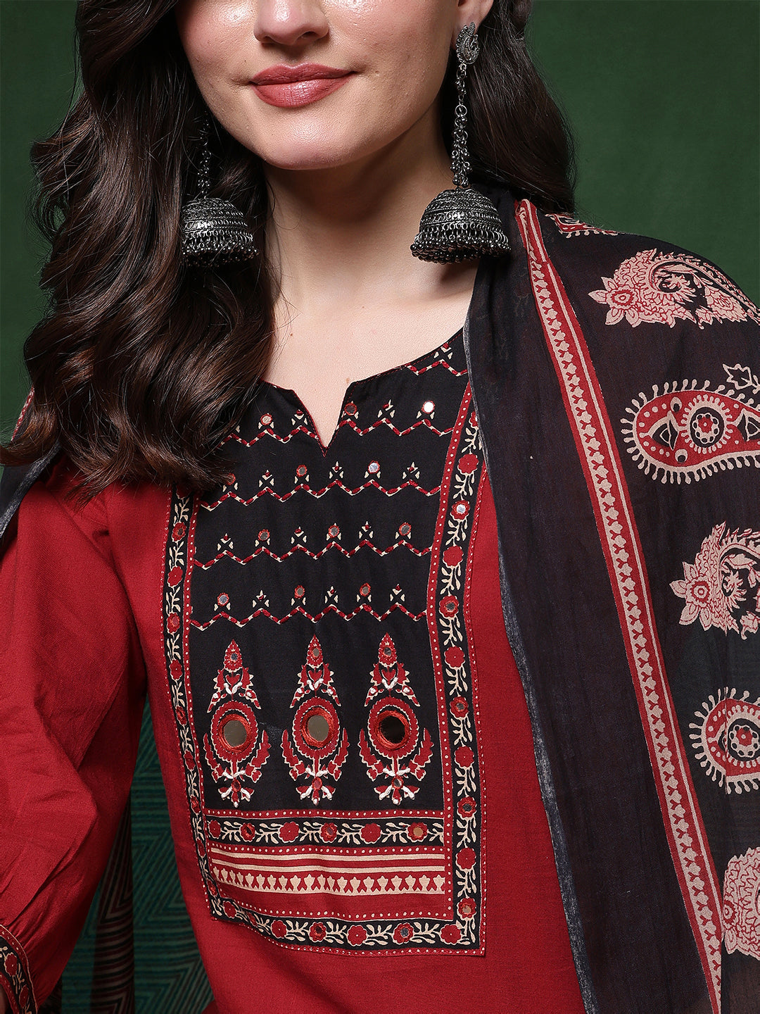 Rayon Calf Length Solid 3/4 Sleeves Round Neck Straight Kurta Suit Set