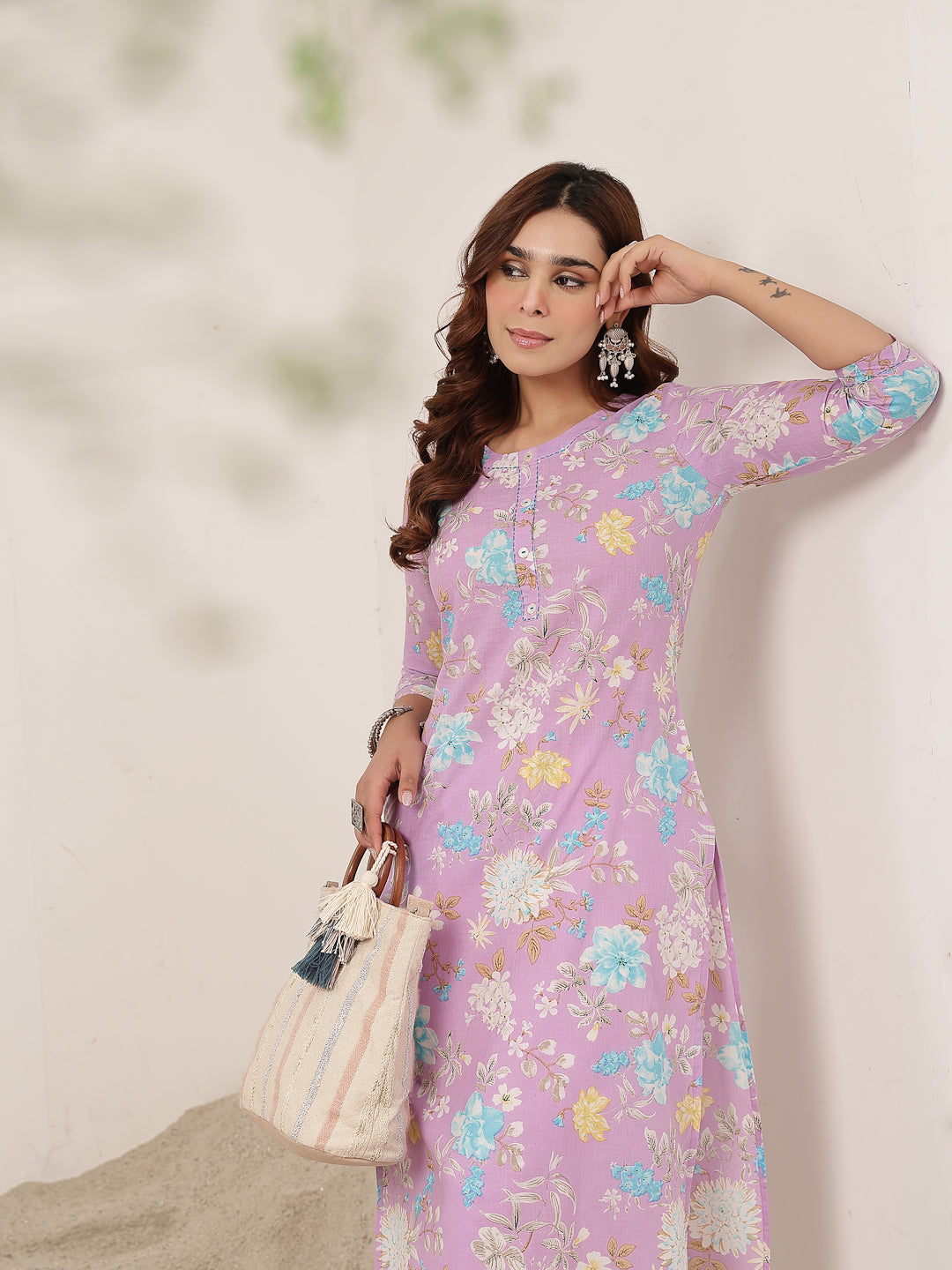 Straight Cotton Printed Kurta
