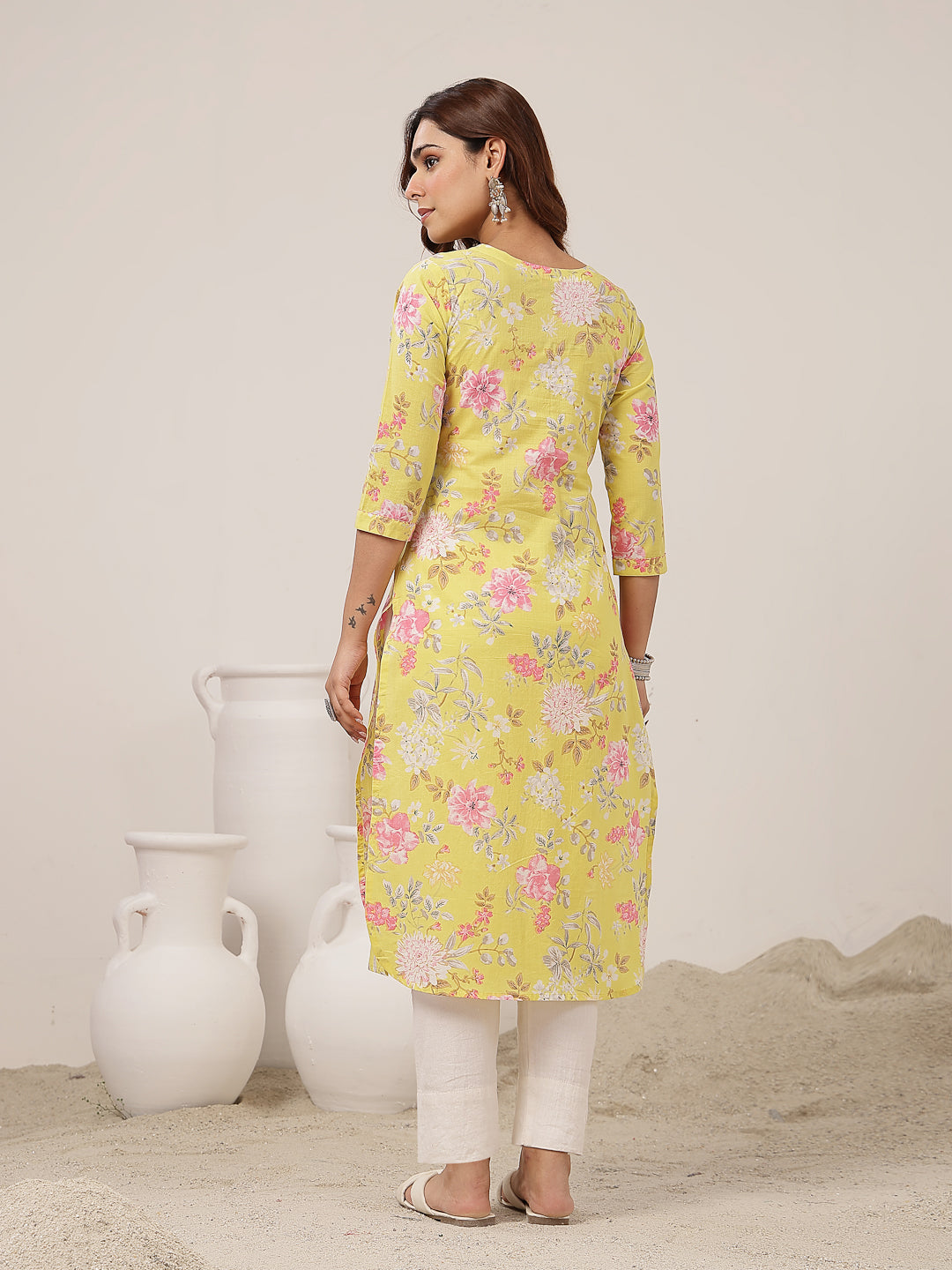 Straight Cotton Printed Kurta