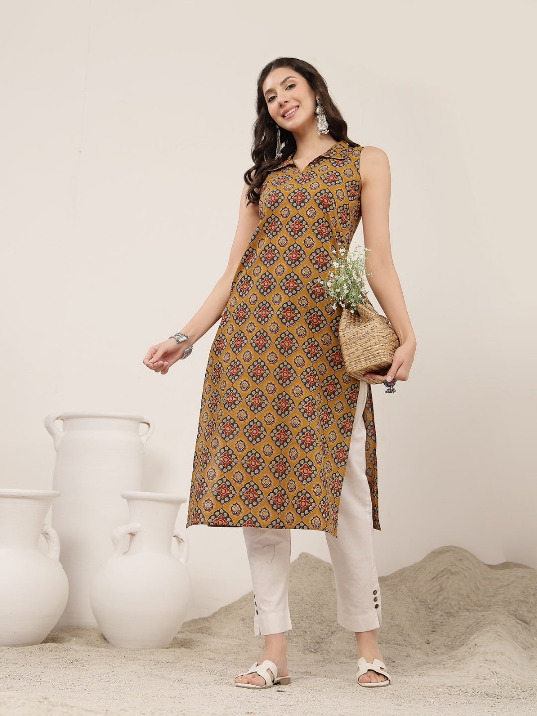 Straight Rayon Printed Kurta