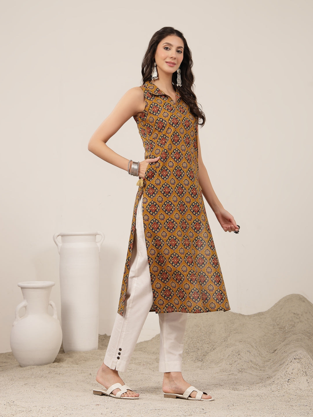 Straight Rayon Printed Kurta