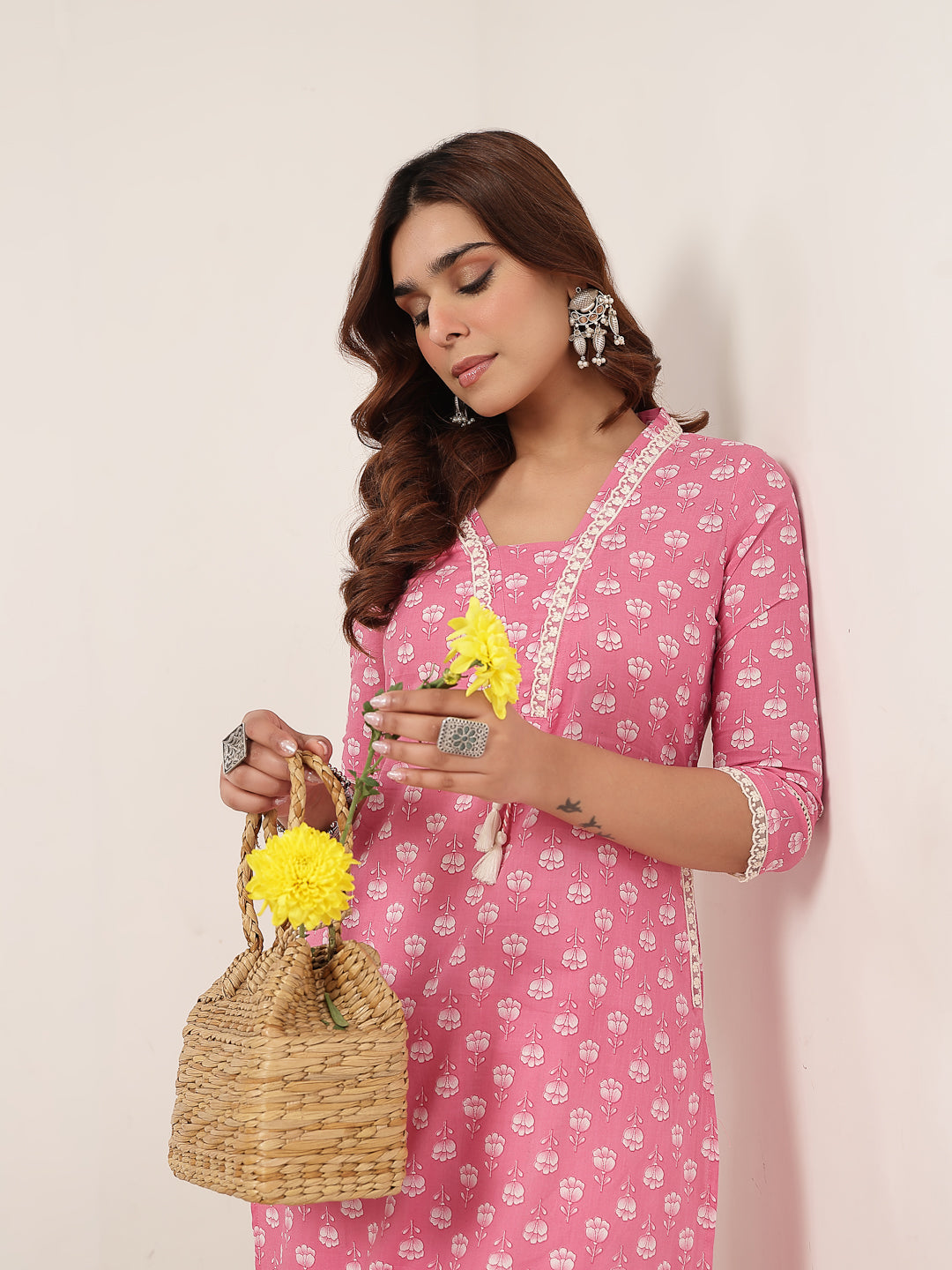 Straight Cotton Printed Kurta