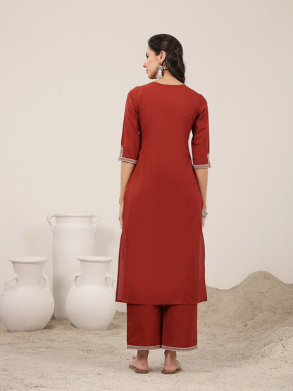 Flared Rayon Solid Kurta Set