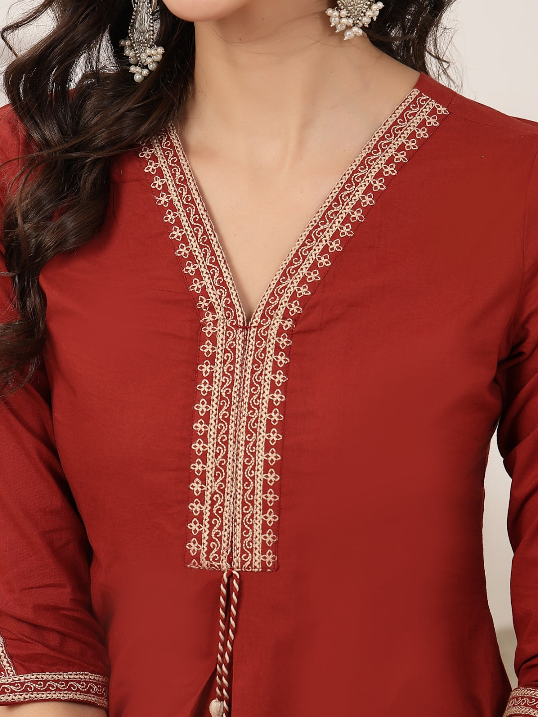 Flared Rayon Solid Kurta Set