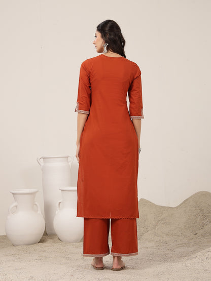 Flared Rayon Solid Kurta Set