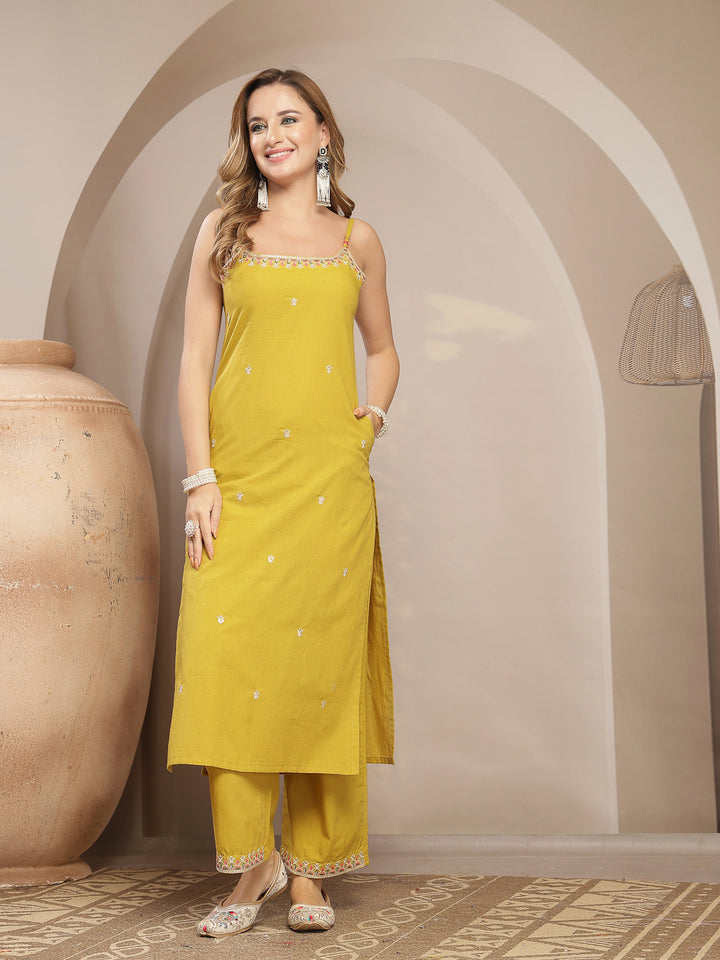 Straight Rayon Solid Kurta Set