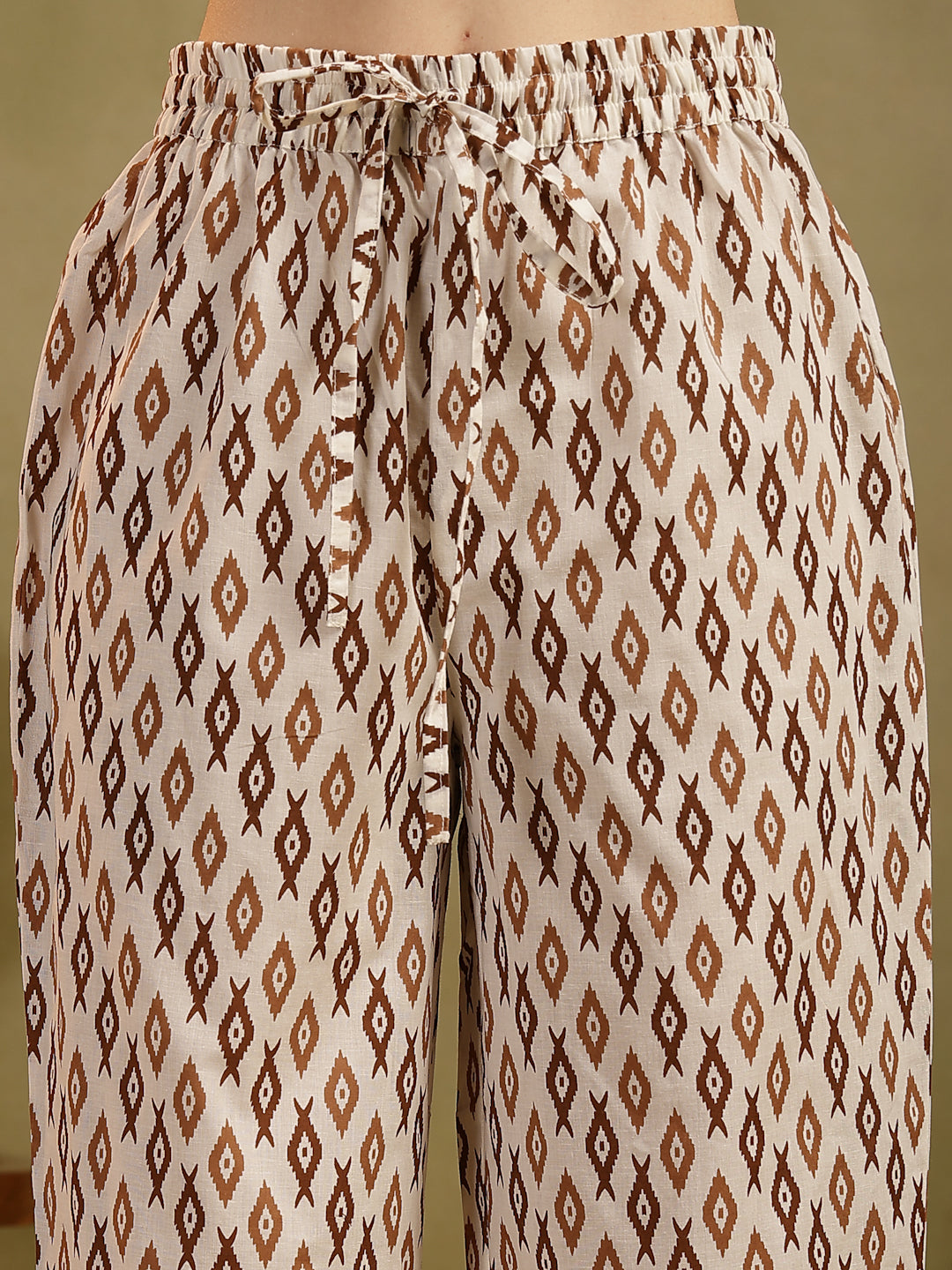 Straight Printed Embellishment Cotton Kurta Set With Malmal Dupatta