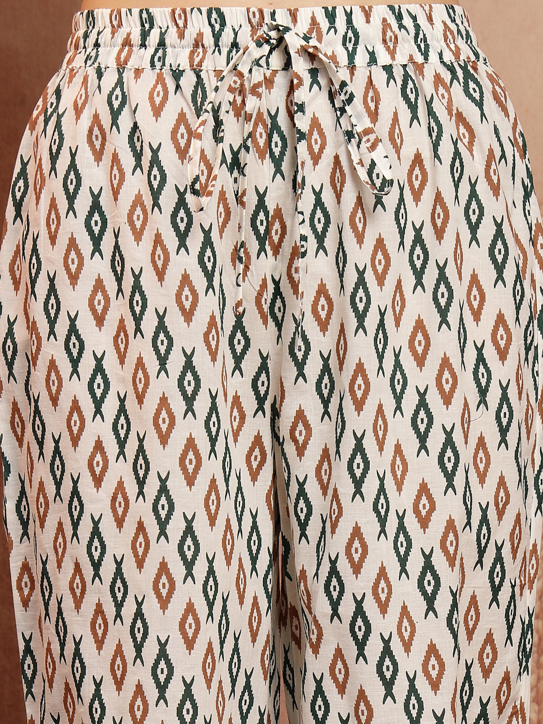 Straight Printed Embellishment Cotton Kurta Set With Malmal Dupatta