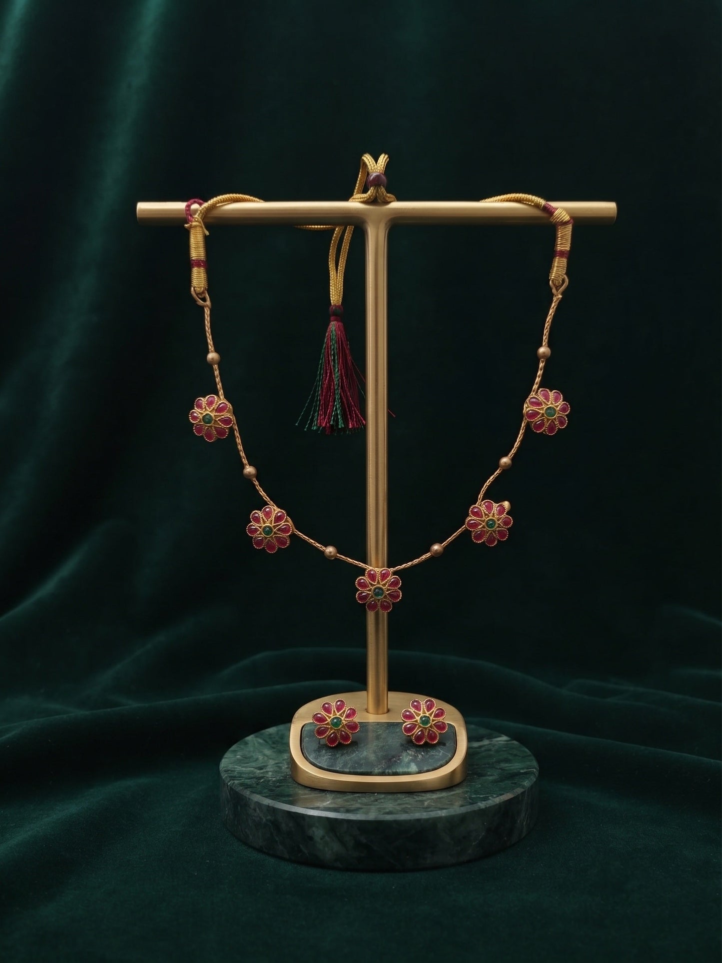 Gold Plated Unique Style Jewellery Set