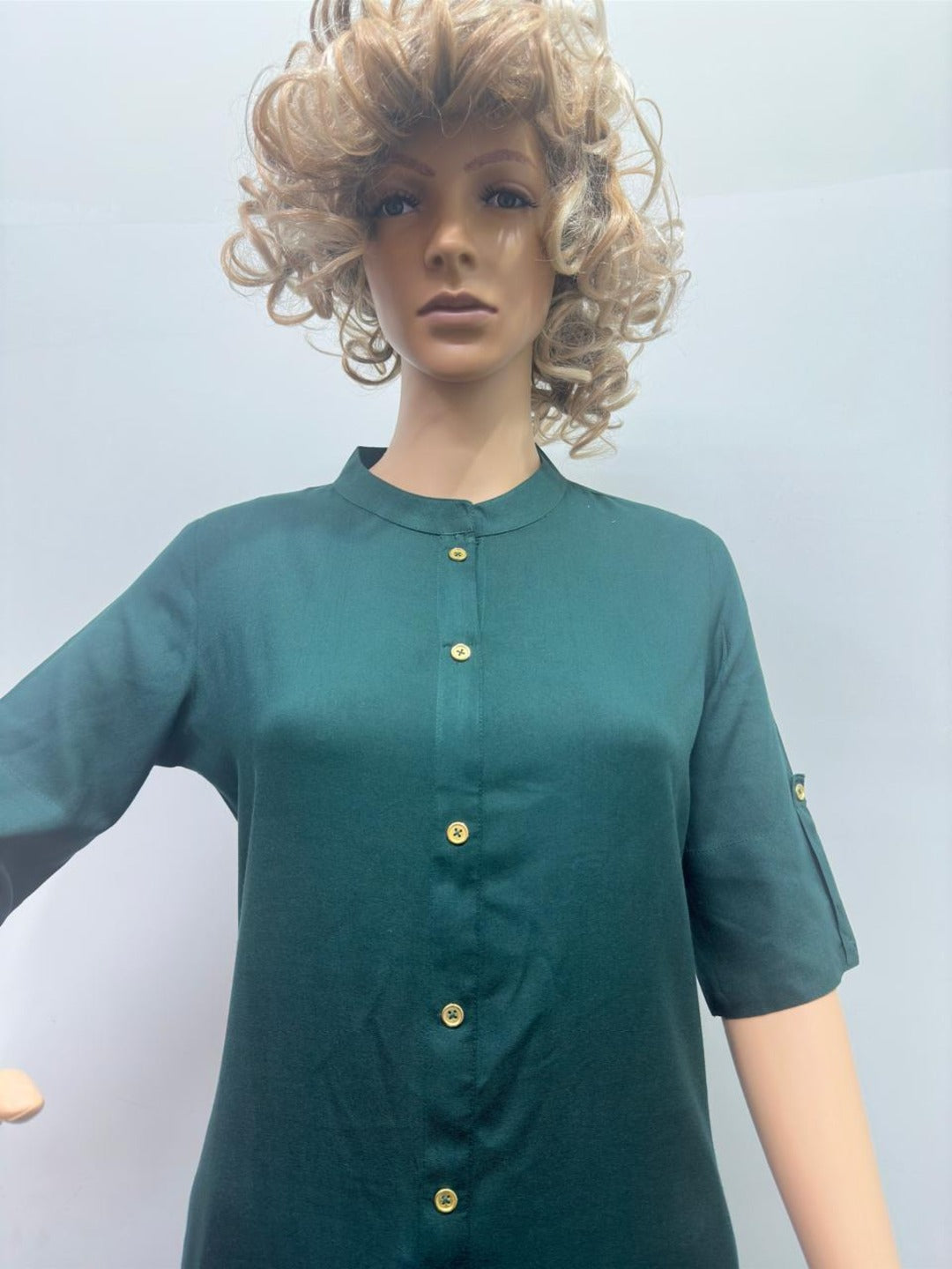 Green Plain Kurti