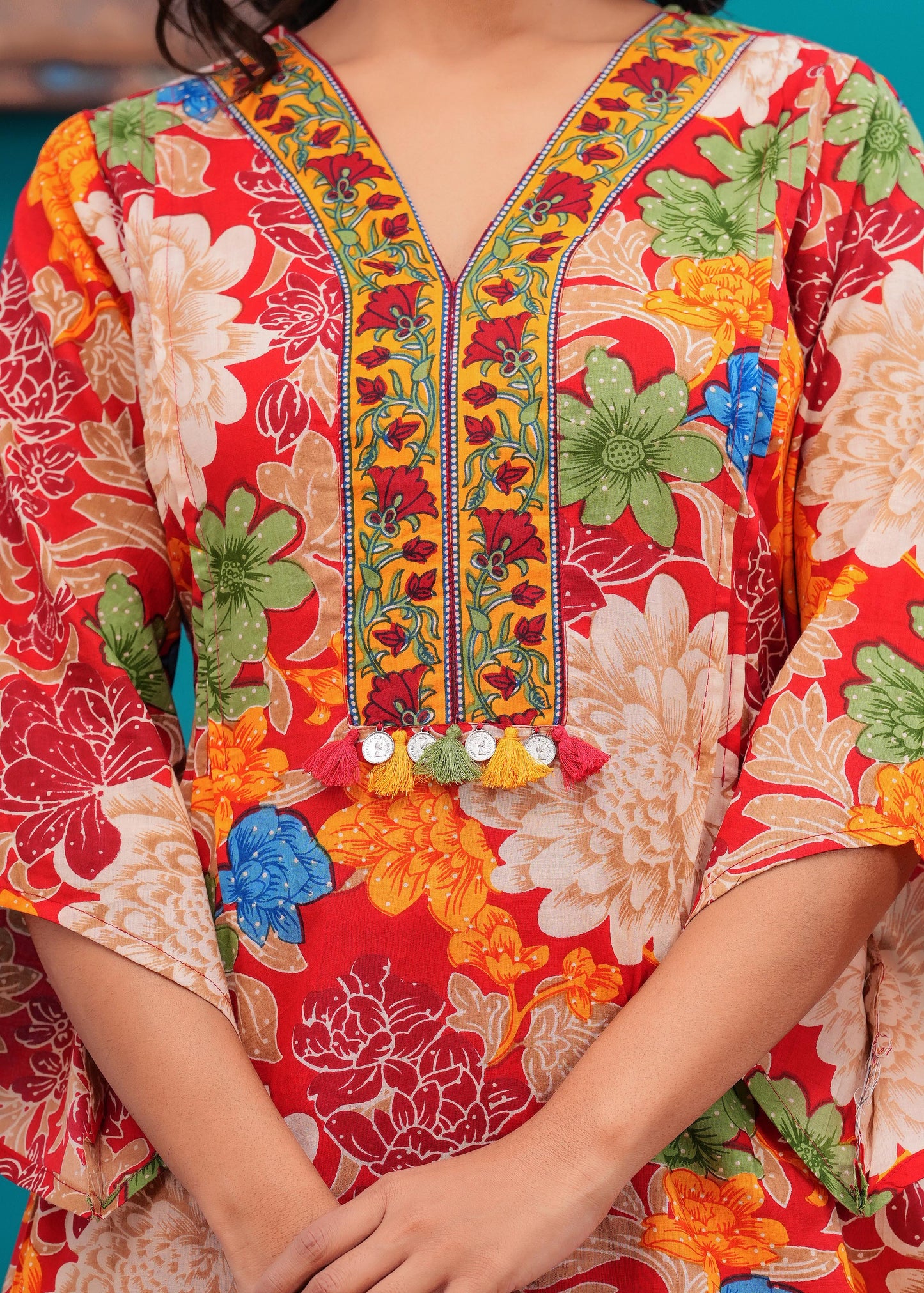 Red Floral Printed Co-Ord set