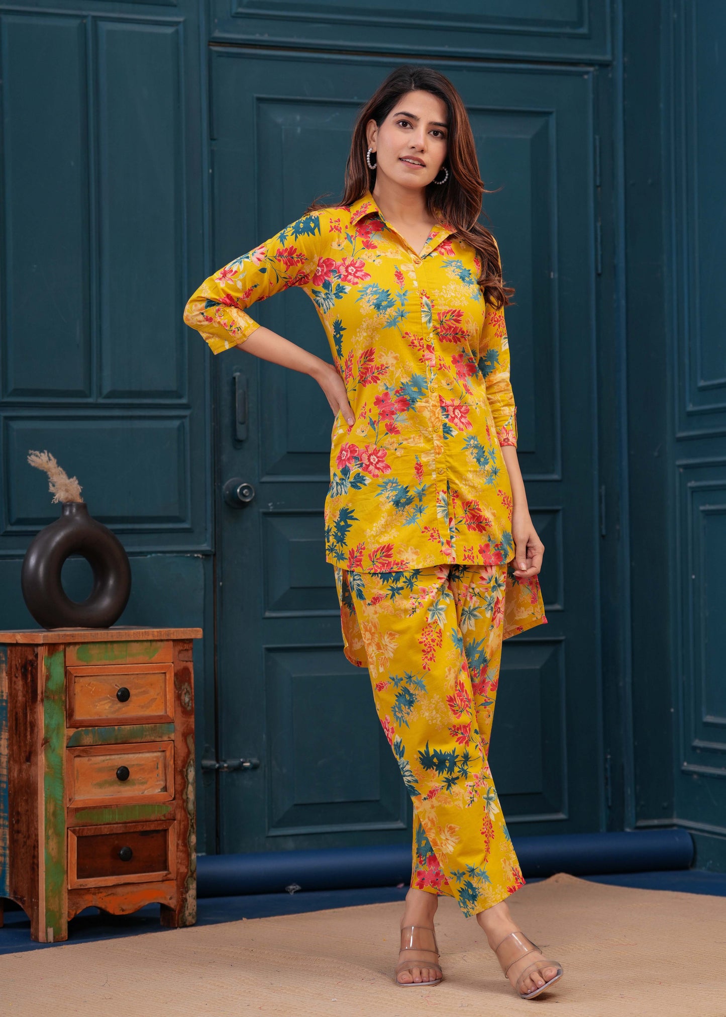 Yellow Printed Co-Ord set
