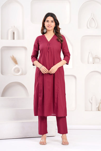 Burgundy Casual Wear Co-Ord set