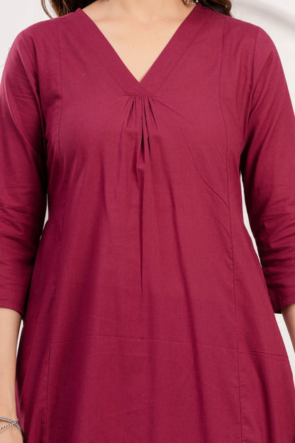 Burgundy Casual Wear Co-Ord set