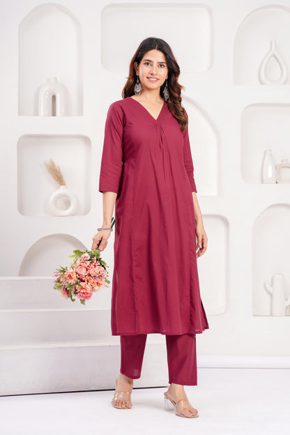 Burgundy Casual Wear Co-Ord set