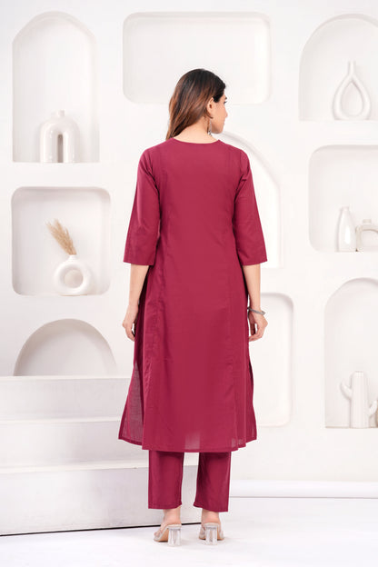 Burgundy Casual Wear Co-Ord set
