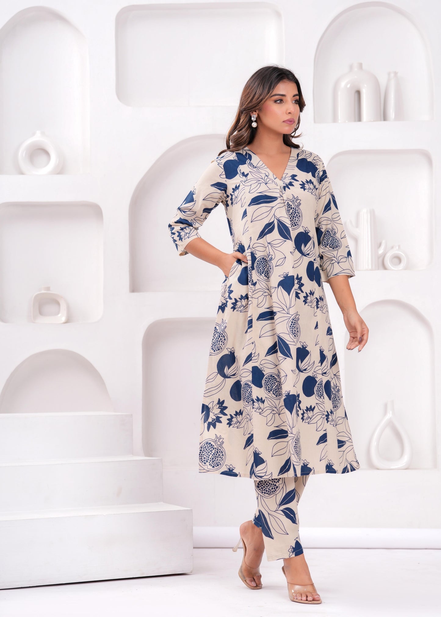 Printed Pure Cotton Cord Set