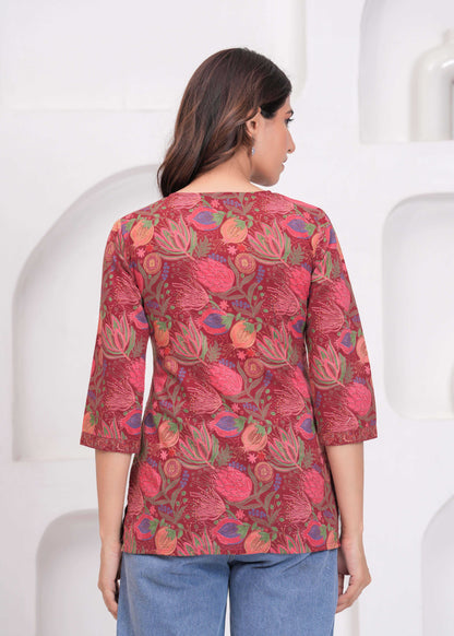 Floral Printed Straight Tunic