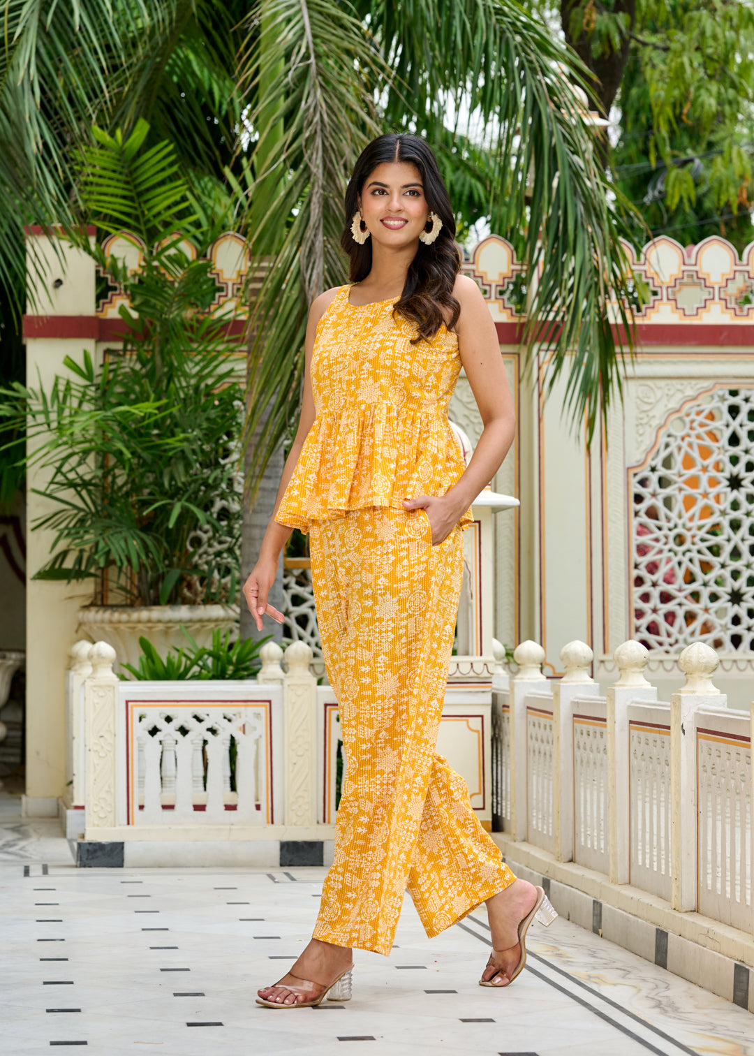 Yellow Printed Co-Ord Set