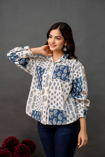 Off White Printed Shirt