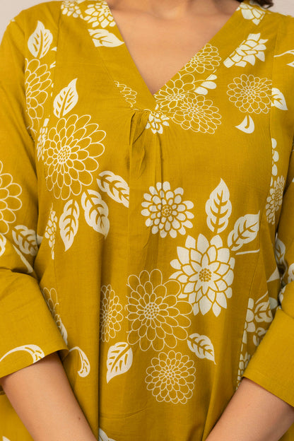 Yellow Printed Co-Ord Set