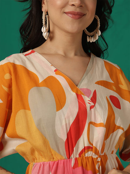 Multicolor Printed Dress