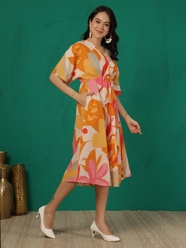 Multicolor Printed Dress