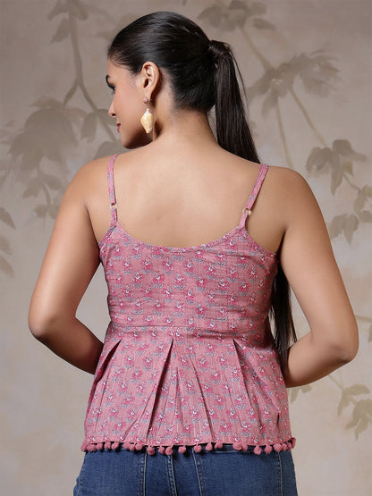 Mauve Printed Top
