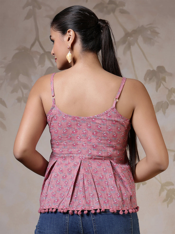 Mauve Printed Top