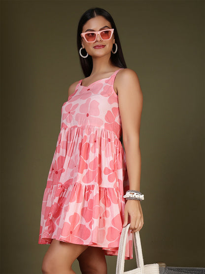 Pink Printed Dress