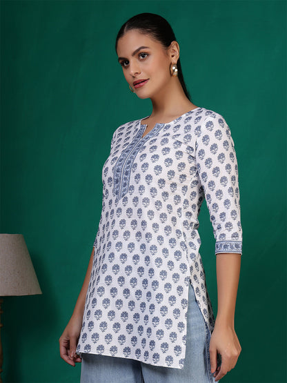 Off white Printed Straight Tunic