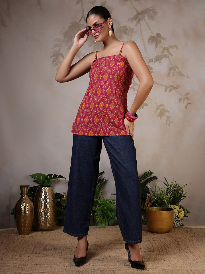 Multicolor Printed Straight Tunic