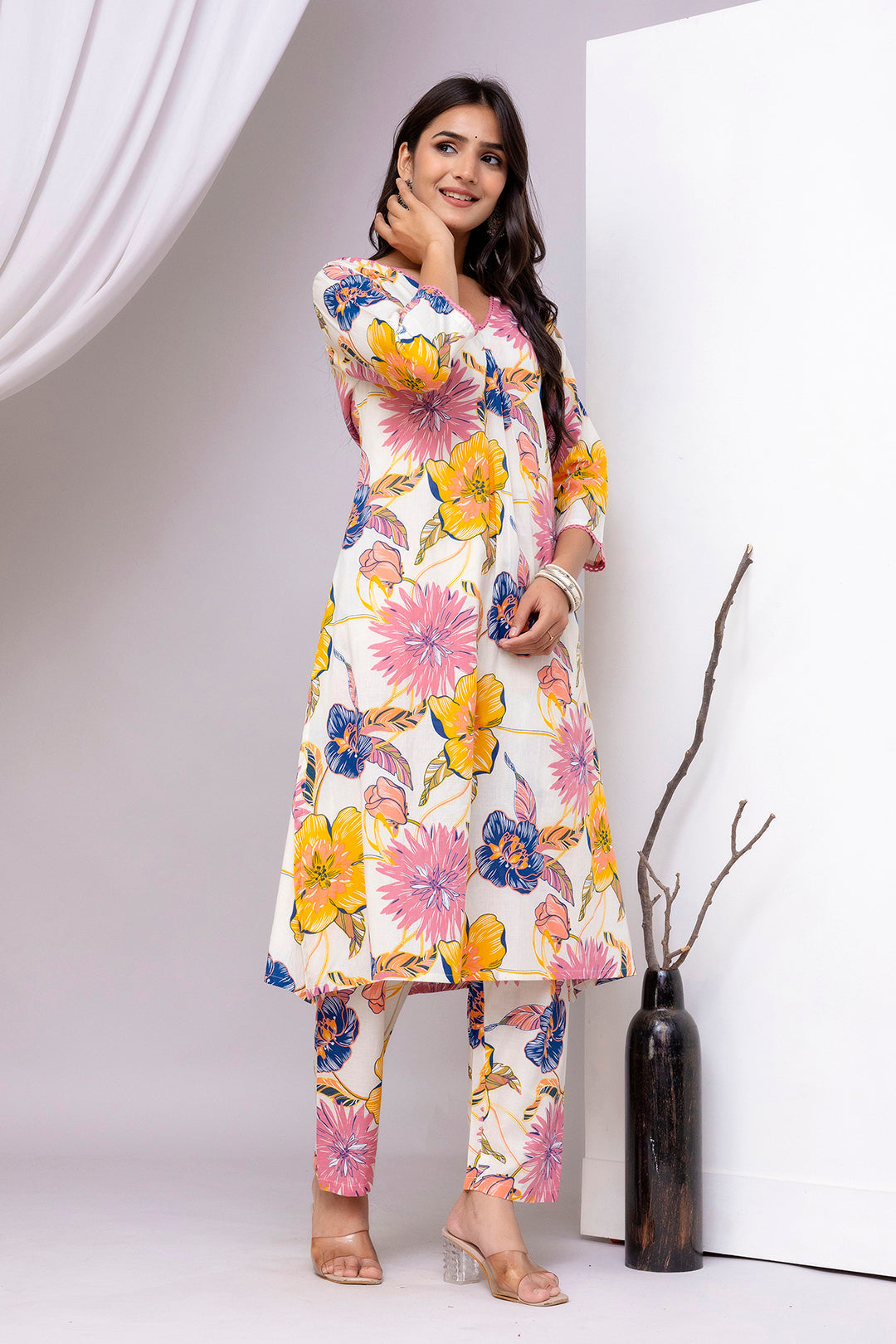 Multicolor Floral Printed Co-Ord Set for Women