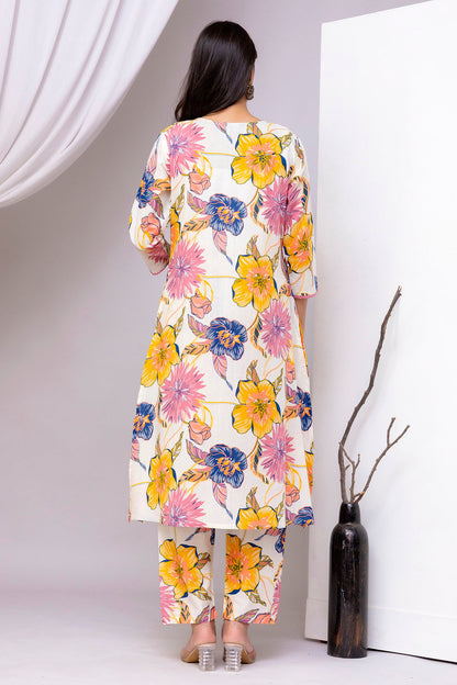 Multicolor Floral Printed Co-Ord Set for Women