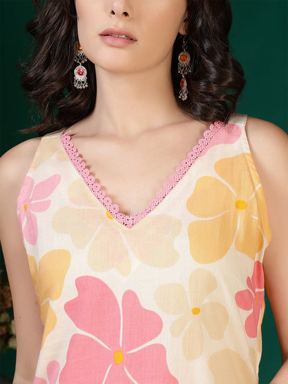 Women Multicolour Floral Printed Two Piece Kurta Set