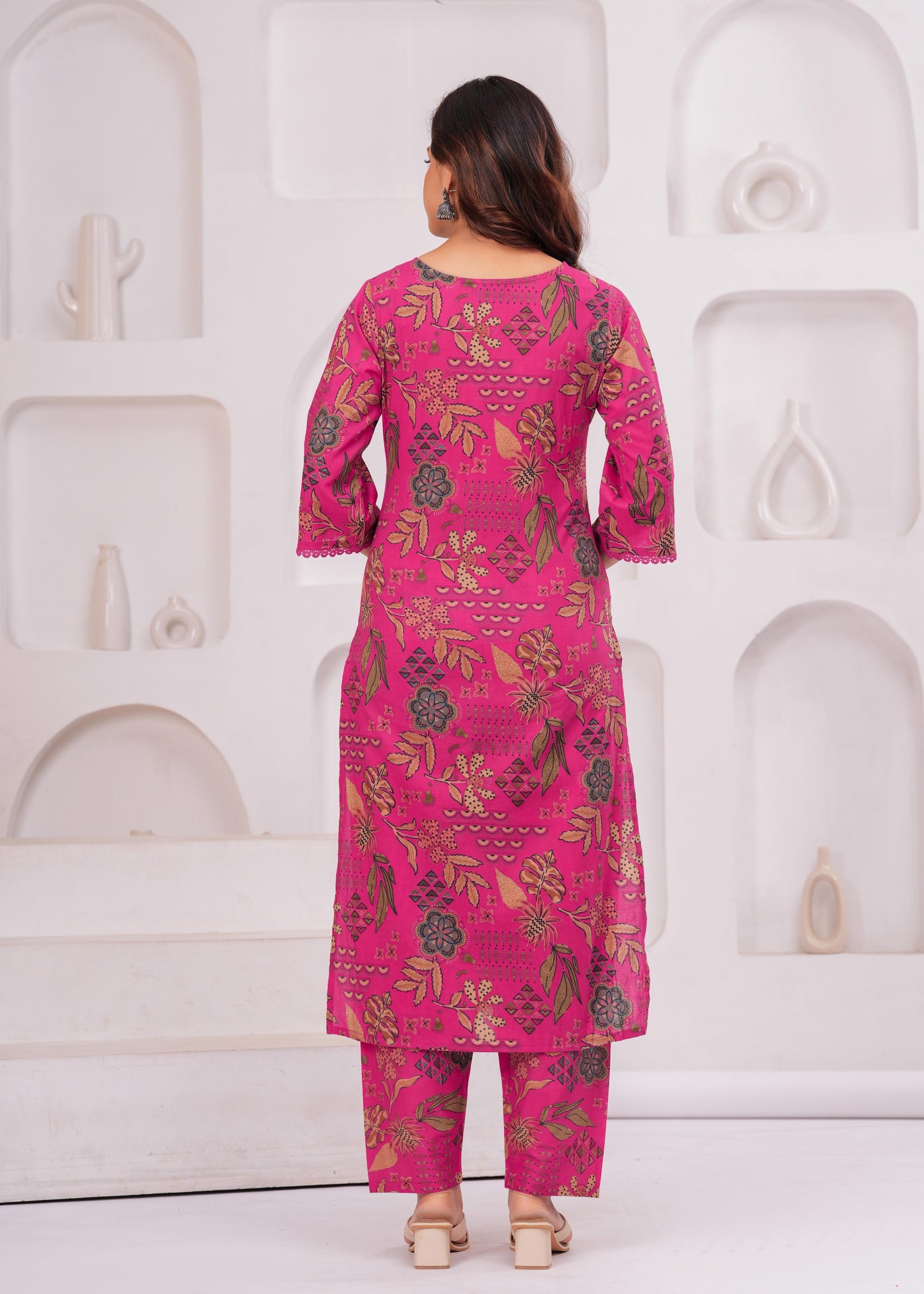 Printed Straight Kurta Set With Dupatta for Women