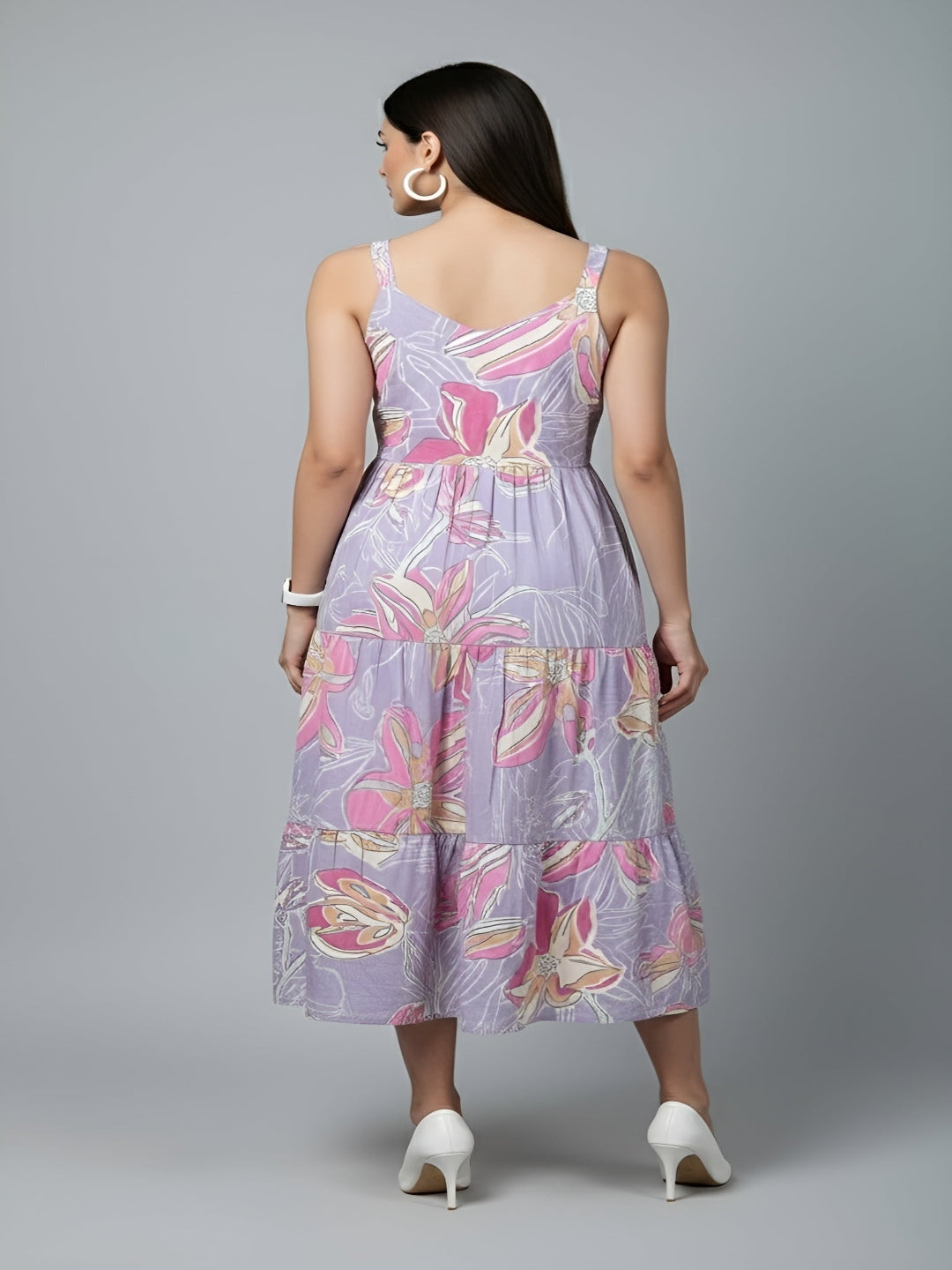 Multicolor Printed Dress for Women