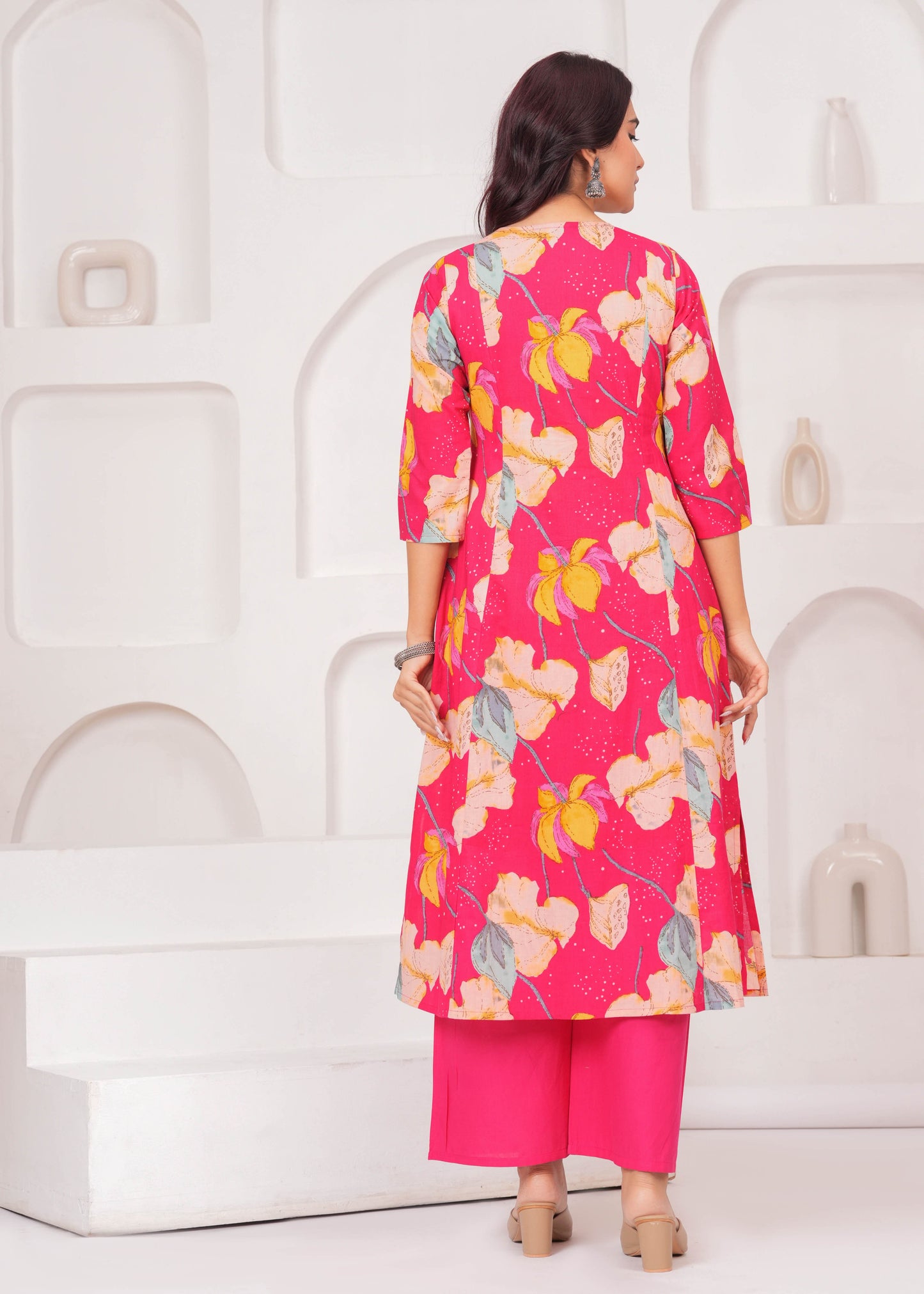 Printed Straight Kurta Set With Dupatta for Women