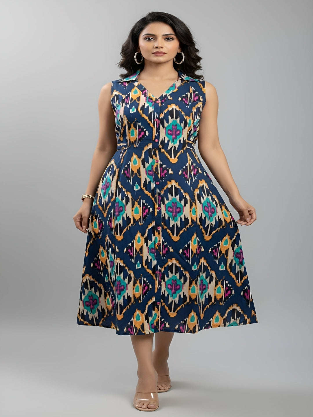 Multicolor Printed Dress for Women