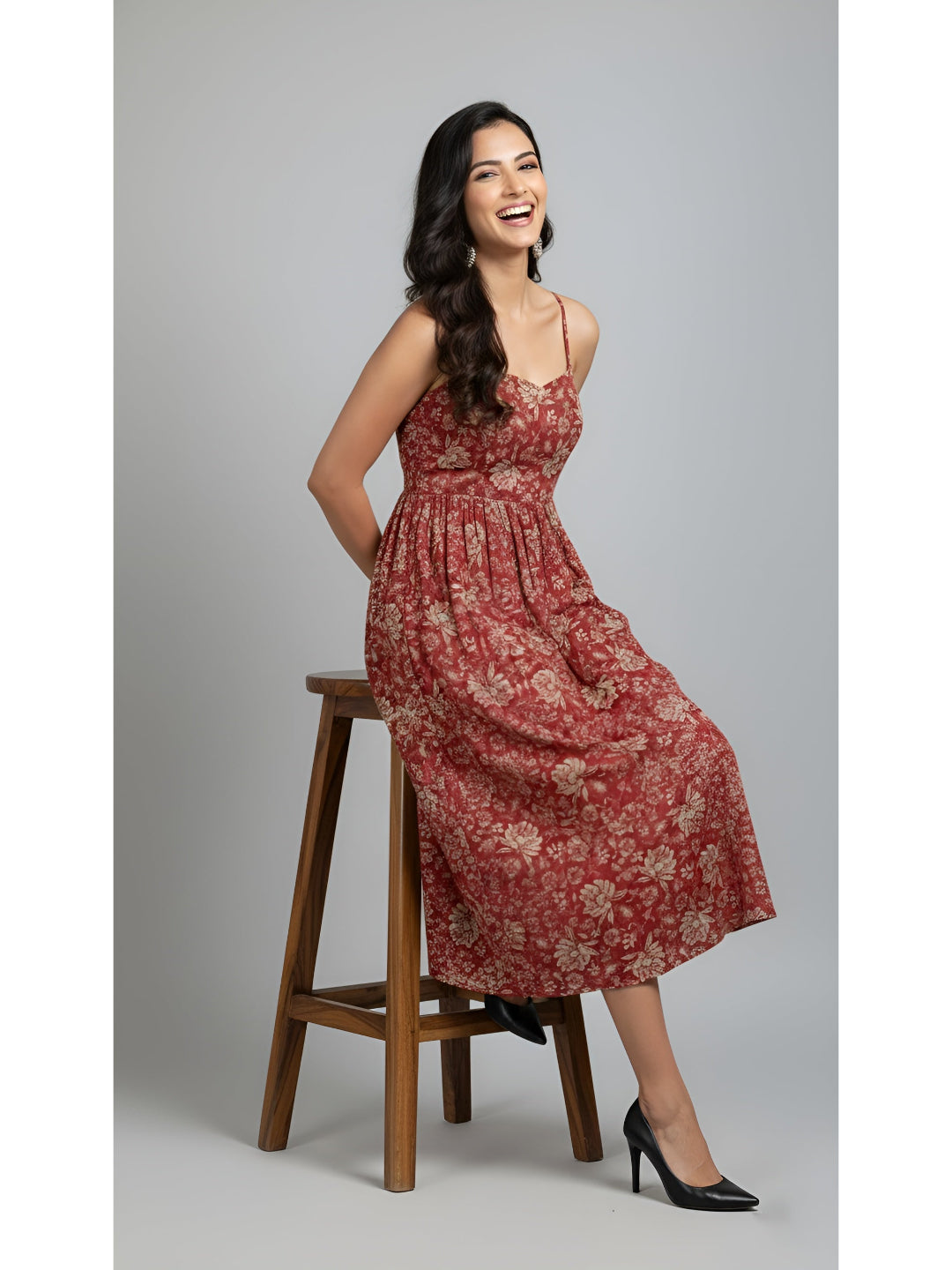 Printed Stylish Back Dress for Women