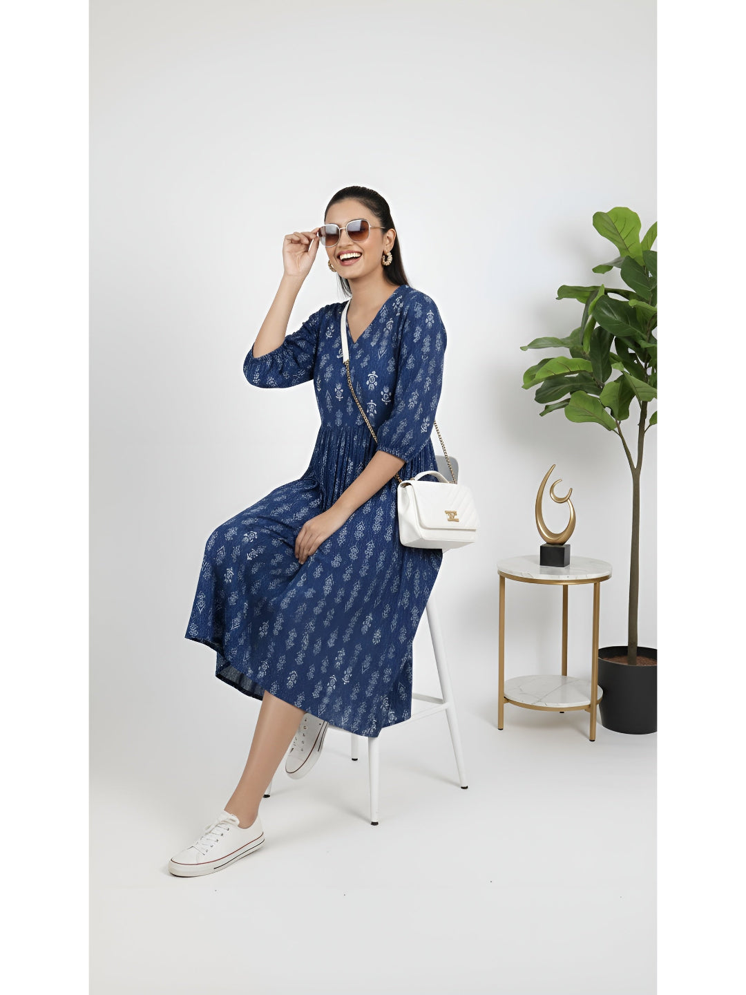 Ethnic Printed Dress for Women